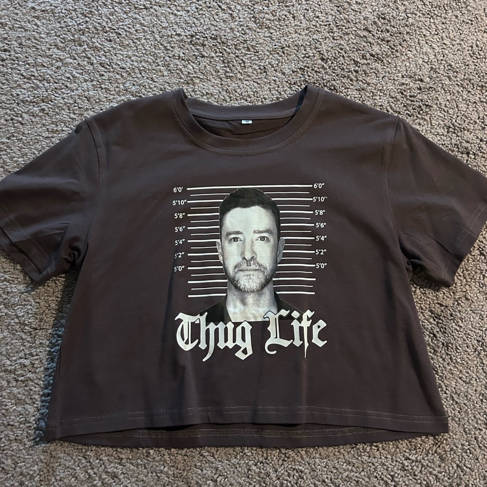 Justin Timberlake Graphic Crop Top